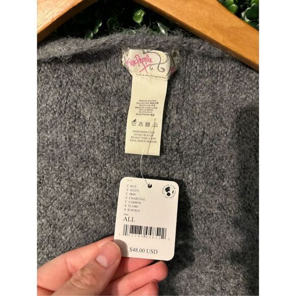 Free People Prima Donna Knit Bolero, One Size, Gray NWT - Picture 2 of 5